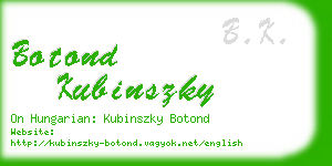 botond kubinszky business card